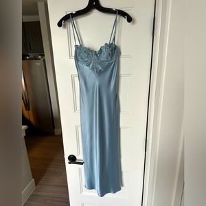 Fleur du Mal - Velvet Embroidery Slip Dress